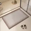 Tapete de Chão para Banheiro, Tapete Absorvente Macio de Terra de Diatomáceas, Tapete Antiderrapante para Chuveiro para Uso Doméstico, Tapete Espesso de Secagem Rápida para Entrada de Banheiro