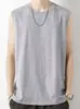 Camiseta sin mangas de tirantes para hombre, talla grande, estilo americano, moderna, para fitness, verano, 140g, seda de leche, chaleco holgado