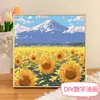 Girassol DIY Pintura a Óleo Digital Colorir Pintado à Mão Girassol de Van Gogh Paisagem de Alto Valor Alívio do Estresse Pintura Decorativa Acrílica