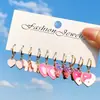 Set de pendientes de perla retorcida dorada estilo europeo y americano, pendientes metálicos geométricos en forma de C, pendientes para mujer de alta gama y únicos