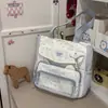 Insignia de Mochila Estilo Coreano Gato con Orejas Estrellas Artículos Bolsa para Dolor Bolso de Hombro Único Lindo para Estudiantes de Secundaria y Preparatoria