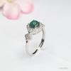 Anillo de Jade Grado A Natural Guan Yu Anillo de Jade Agua Azul Hielo Joyería Transmisión en Vivo Venta Caliente Venta al por Mayor S4112301