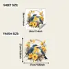 Comércio Exterior Fun-F1051 Adesivos de Decoração de Parede de Fundo para Casa com Guirlanda de Flores Retrô Pintada e Pega-Patinho Autoadesivos Atacado