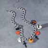 Novo Halloween Engraçado Divertido Crânio Fantasma Abóbora Cruz Multi-elemento Pendurado Colar Curto