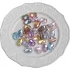 Dingyi Estrella Plateada Gradiente Cintura Delgada Cuentas Luna Fría Acrílico Irregular Galvanizado con Agujero Pasante Cuentas Sueltas Accesorios para Pulseras DIY