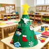 Nuevas decoraciones de árbol de Navidad de fieltro transfronterizas, adornos colgantes de fieltro para manualidades infantiles, juego de 20 piezas, regalo de Navidad