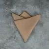 Pajarita de sensación libre Bufanda Cuadrada para Hombre Color Sólido Marrón Retro Terciopelo Bolso Bufanda Casual Negocios Nicho Estilo K Tendencia