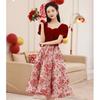Vestido para Brinde de Casamento 2026 Novo Estilo Petite Vestido de Noite Vermelho para Mulheres Vestido de Noivado Vestido de Festa de Retorno com um Toque de Luxo Leve