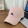 Gorra de Béisbol Bordada con Letras Estilo Coreano para Mujer, Nuevo Modelo de Primavera, Circunferencia de Cabeza Grande, Versátil, Gorra con Visera Desgastada para Mujer