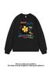 Sudadera Blanca Redonda Floral de Dilireba para Mujer Forrada de Polar Otoño e Invierno 2025 Versátil Talla Grande Cálida Moderna