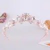 Coroa de Noiva Tiara Liga de Zinco Strass Pérola Simples e Elegante Acessórios para Vestido de Casamento Acessórios de Cabelo para Casamento Feminino