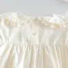 Camisa Coreana para Niña 2026 Nuevo Otoño Bebé Niña Lindo Bordado de Moño Encaje Cuello de Muñeca Top Moderno