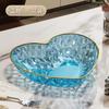 Plato de Frutas en Forma de Corazón de Alto Valor para el Hogar, Sala de Estar, Mesa de Centro, Plato para Snacks y Dulces, Transparente, Plato para Snacks de Frutas Secas