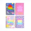 Silicona burbuja pop bobina descompresión silicona dinosaurio unicornio silicona cuaderno roedor cuaderno A5