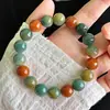 Pulsera de Cuentas de Buda con Cuentas Redondas de Círculo Único, Suave y Elegante, Realza el Cutis, Accesorio de Moda, Mayoreo