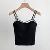 Nova Roupa Íntima de Algodão com Alça para Outono e Inverno, Costas Bonitas, Colete para Usar por Cima com Bojo no Peito, Copo de Látex, Alça Dupla, Roupa Íntima Base para Mulheres