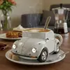 Taza Popular Transfronteriza V8V6 Resina Acero Inoxidable Taza de Agua Tiburón Blanco Decoración Adorno Venta al por Mayor Directa del Fabricante