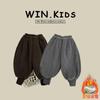 Pantalones para niños Invierno Nuevo Una pieza Terciopelo Cálido Pantalones Bebé Niños y Niñas Color sólido Invierno Pana Pantalones de pierna acampanada