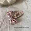 Nuevo Estilo de Principios de Primavera Fresco y Sencillo Pinza para el Cabello con Lazo para Niñas, Versátil para el Uso Diario, Flequillo Lateral y Cabello Suelto Pinza BB Pinza para el Cabello