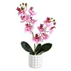 Flores Artificiales 10 Flores Dos Frutas Orquídea Maceta Flor de Simulación Bonsái Sala de Estar Moderna Hogar Decoraciones Interiores Adornos