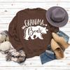 Tops de mujer de otoño e invierno de Amazon, suéter de manga larga con estampado de letras de abuela oso transfronterizo europeo y americano