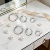 Brincos de Aço Inoxidável Transfronteiriços Clássico Europeu e Americano Tendência de Moda Feminina Brincos de Círculo Redondo Venda Direta do Fabricante Atacado
