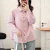 Camisa retro de estilo japonés a rayas Oxford para mujer, alta calidad, corte relajado, adelgazante, chaqueta versátil de manga larga, moda estudiantil