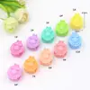 Mini Pinza para el Cabello con Forma de Corazón Colorida Transfronteriza de 2 cm, Pinza para el Cabello tipo Macarrón, Pinza Lateral, Lazo Cuadrado de Flor