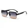 Gafas de Sol de Moda Nuevas con Medio Marco Personalizadas para Mujer, Gafas de Sol Estilo Ceja para Ciclismo y Pesca, Gafas de Sol con Medio Marco de Sombra Tendencia para Hombre