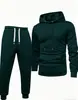 Conjunto de Sudadera con Capucha y Pantalones Deportivos para Hombre Talla Europea para Primavera y Otoño, Ropa Deportiva Casual Versátil