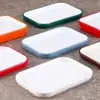 Prato Longo de Melamina Bandeja Plástica Longa Estreita Restaurante de Panela Quente Comercial Retangular Prato Plano Imitação de Porcelana Prato para Sushi