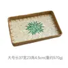 Cesta de Frutas Tejida de Ratán Vietnamita Bandeja de Concha Sala de Estar Hogar Cesta Creativa para Almacenar Snacks Cesta para Pan al Vapor Cesta para Frutas de Pastelería