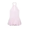 Primavera de 2026 Novo Estilo Europeu e Americano Sexy Sem Costas Popeline Gola Halter Estilo Bufante Vestido Curto 5107/302