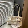 Bolso vintage de cuero encerado para mujer, gran capacidad, nuevo 2026 otoño e invierno casual de nicho, bolso de hombro o axila, bolso para el trabajo
