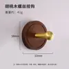Gancho para Abrigo de Entrada sin Taladro de Ventosa Retro Baño Multifuncional Fuerte Capacidad de Carga Estilo Mid-Century Gancho de Nogal Latón