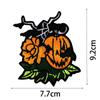 Pegatinas de tela adhesivas termofusibles para Halloween, accesorios bordados con diseño de calabaza y murciélago, especiales para decoración de equipaje, disponibles en lotes.