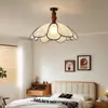 Lámpara de Techo para Dormitorio Estilo Artístico Retro Francés Estilo Antiguo Medio Diseñador Creativo Pétalo Lámparas Colgantes para Restaurante