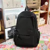 Mochila de Cor Sólida Estilo Simples para Uso Externo para Mulheres, Design de Nicho, Mochila Escolar Leve para Alunos do Ensino Fundamental e Médio