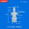 Conector de Manguera de Silicona Recto de Diámetro Variable 1.5-3.2 con Adaptador de Extremo Dentado