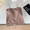 Camisola Versátil da Moda com Bojos para Mulheres, Top Sem Costas Slim-Fit para o Verão