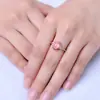 Anillo de cristal en polvo con diseño de signo de interrogación de temperamento Kaiwei anillo con incrustación de piedra de hibisco natural fabricantes lote mixto de primera generación