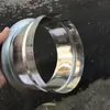 Válvula de ar manual ajustável galvanizada com flange unilateral, conector de mangueira, válvula de controle de volume de ar, interruptor, válvula borboleta de duto de ar espiral