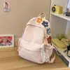 Mochila Bordada Floral Azul Claro Curativa com uma Vibe Gentil, Fresca, Ensolarada e Doce para Passeios
