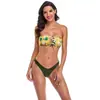 Europa y Estados Unidos sexy bikini de corte con tiras en el pecho bikini de pecho 2021 comercio exterior nuevo traje de baño al por mayor