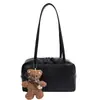 Bolsa de Bowling de Tecido Oxford Nicho Coreano Moda Feminina Retro Bolsa Almofada Feminina Grande Capacidade Bolsa de Mão Bolsa de Ombro