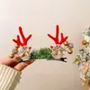 Pinza para el Cabello de Reno Navideño para Mujer Pinza para el Cabello de Fiesta Festiva Accesorio para el Peinado Accesorios de Disfraz Cosplay Lindo Doble Pinza Accesorios para el Cabello