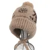 Nuevo gorro de punto Fair Isle para otoño e invierno, estilo coreano, diseño que adelgaza la cara, engrosado para abrigar, gorro de punto que cubre las orejas