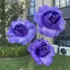 Flor Artificial Rosa de Pétalos Plegables de Múltiples Capas de 3 Cabezas Boda Decoración del Hogar Flor Falsa Venta al por Mayor
