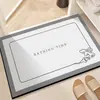 Alfombrilla de Baño Moderna Minimalista de Barro de Diatomeas Suave Felpudo Antideslizante de Secado Rápido para Puerta de Baño Felpudo Absorbente de Agua para Inodoro
