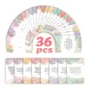 Transfronteiriço Novo Modelo 36 Cartas/Pacote Estilo Aquarela Diário Frases Positivas Inspiradoras Texto de Auto-Motivação Cartões para Mulheres